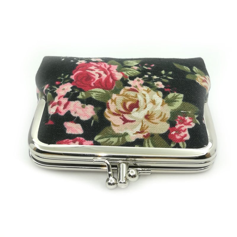 Sanxiner Cute Floral Buckle Coin Purses Vintage Pouch Kiss-lock Change Purse Wallets - Image 4